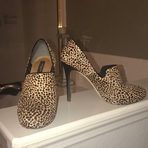 Ann Taylor Leopard Print High Heel Pumps - Tan & Black